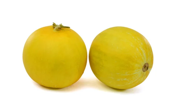 Melon Frukt Cucumis Melo Isolerad Vit Bakgrund — Stockfoto