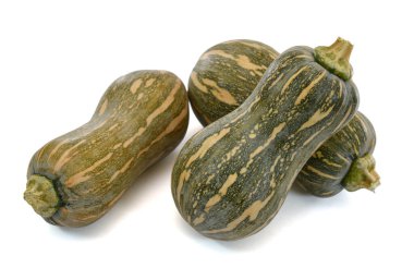 Beyaz arkaplanda izole edilmiş taze balkabağı