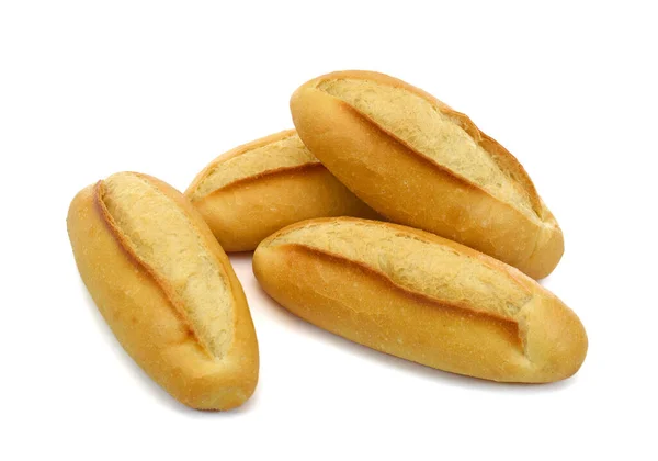 Ekmek Beyaz Arkaplanda Izole Edildi — Stok fotoğraf