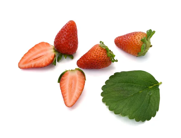 Strawberry Fruit Isolated White Background — Stock Photo, Image