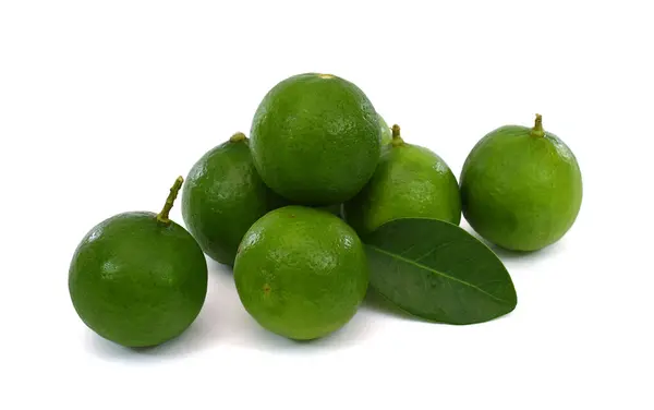 Fresh Citrus Lime Fruit Isolated White Background — Stock Photo, Image