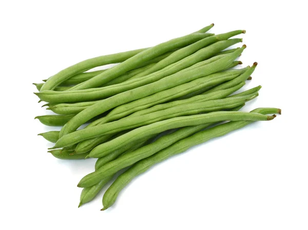 Fresh Green Beans Phaseolus Vulgaris Isolated White Background — Stock Photo, Image