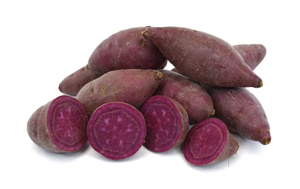 白を基調とした新鮮な紫芋 — ストック写真
