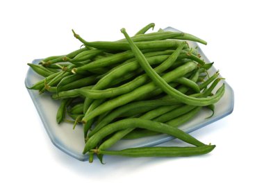 Beyaz arka planda izole edilmiş taze Faz Vulgaris.