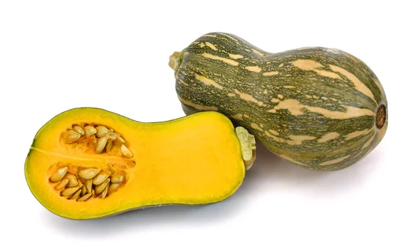 Zucca Fresca Isolata Sfondo Bianco — Foto Stock