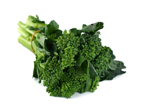 Broccoli Freschi Vegetali Isolati Fondo Bianco — Foto Stock