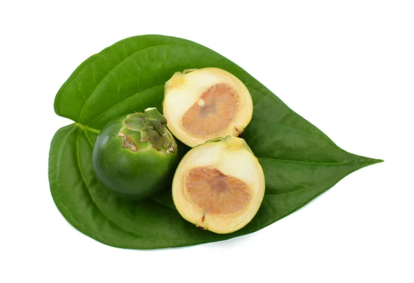 Fresh Betel Nut Betel Leaf Isolated White Background — Stock Photo, Image