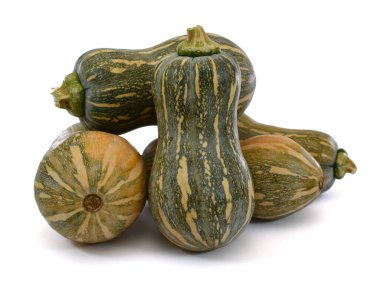 Beyaz arkaplanda izole edilmiş taze balkabağı