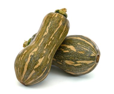 Beyaz arkaplanda izole edilmiş taze balkabağı