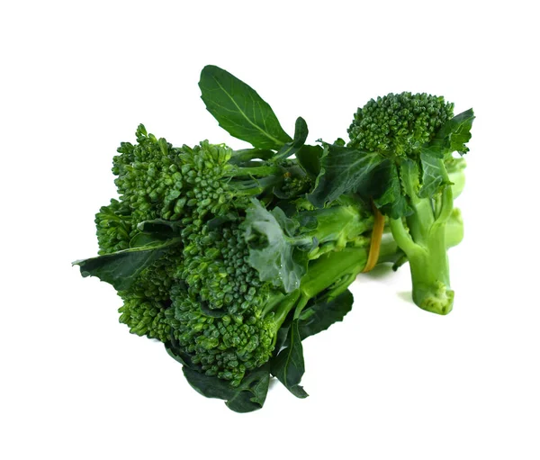 Broccoli Freschi Vegetali Isolati Fondo Bianco — Foto Stock