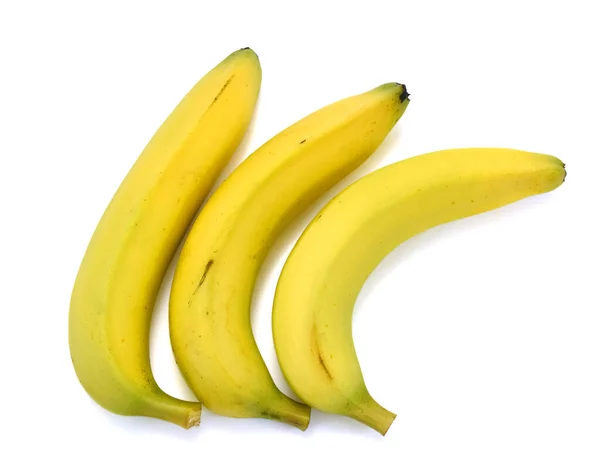 Banan Isolerad Vit Bakgrund — Stockfoto