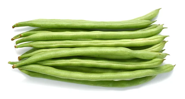 Färsk Phaseolus Vulgaris Isolerad Vit Bakgrund — Stockfoto