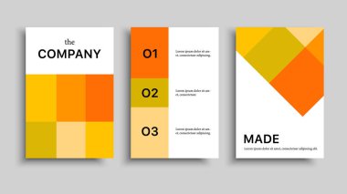 Şirket tasarım broşür sarı