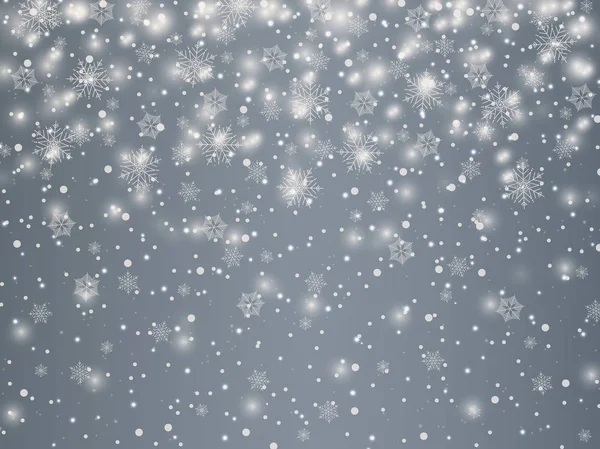 Winter achtergrond met sneeuwvlokken vintage vector vakantie. — Stockvector