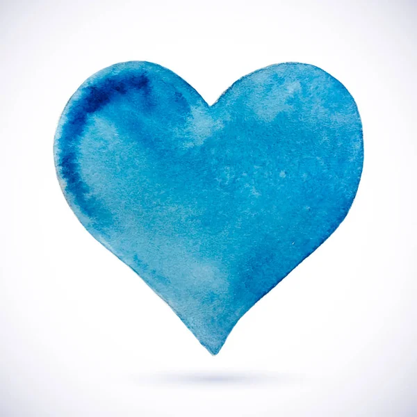 Kalp mavi doğal suluboya