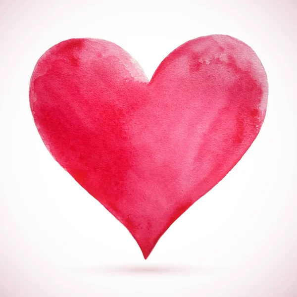 Pembe kalp doğal suluboya