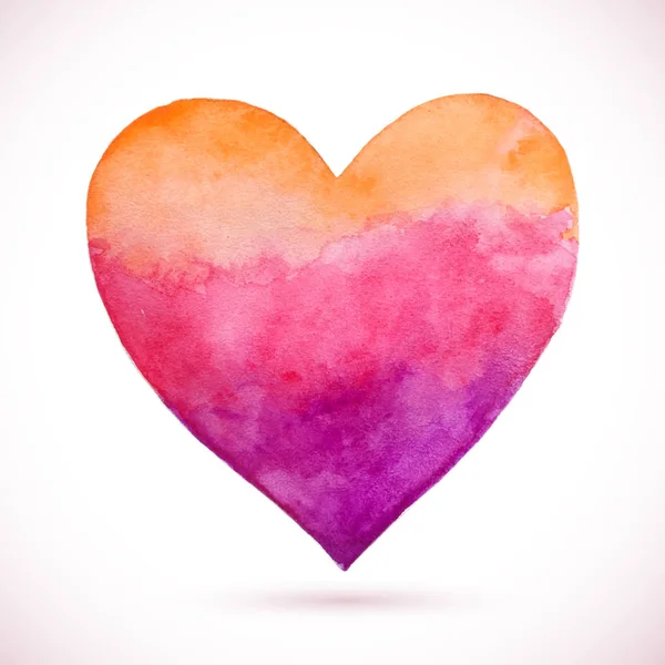 Pembe kalp doğal suluboya