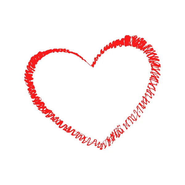 Μεμονωμένοι άλικο κόκκινο καρδιά — Διανυσματικό Αρχείο