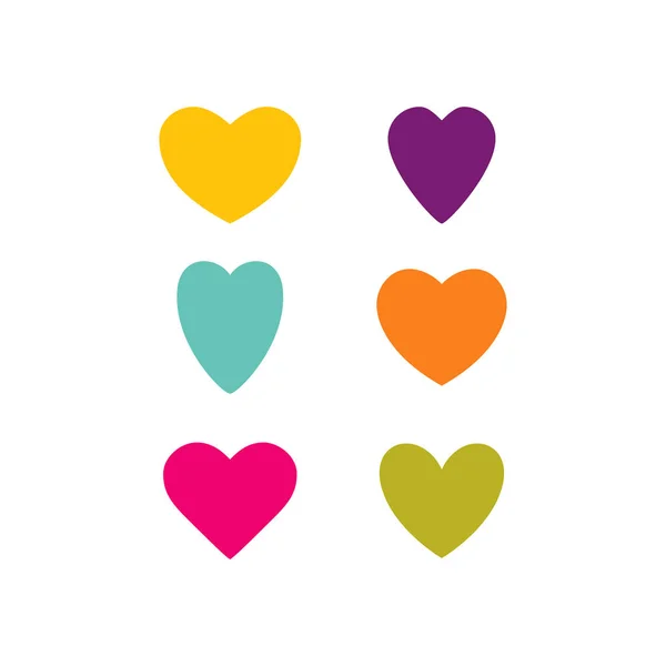 Set de couleurs temp Hearts — Image vectorielle
