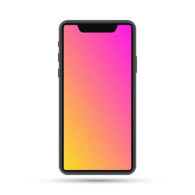 Cep telefonu şablon pembe