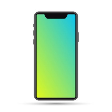 Cep telefonu şablon mavi
