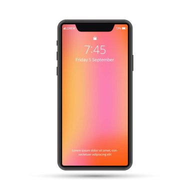 Cep telefonu şablon akışı turuncu