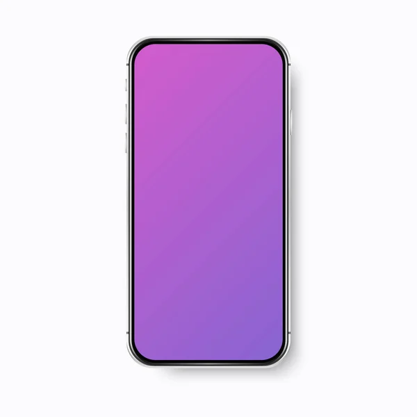 Teléfono plata violeta — Vector de stock