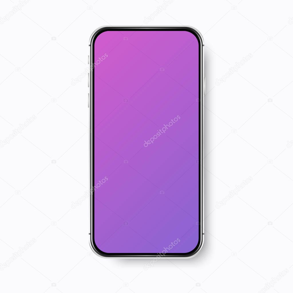 Phone silver violet