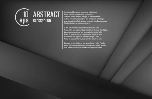 Fondo abstracto de papel de origami negro. Ilustración vectorial — Vector de stock