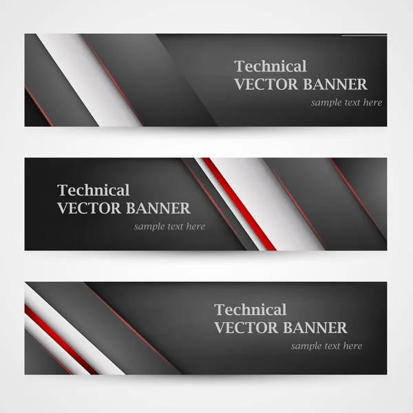 Set banners met lijnenpapier. Een gaas. template voor bedrijfsontwerp. — Stockvector