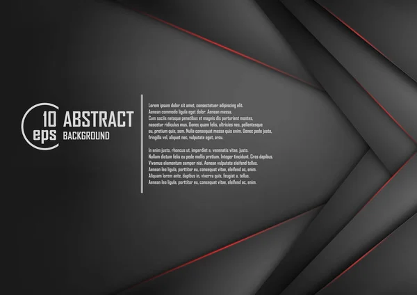 Fundo abstrato de papel de origami preto. Ilustração vetorial — Vetor de Stock