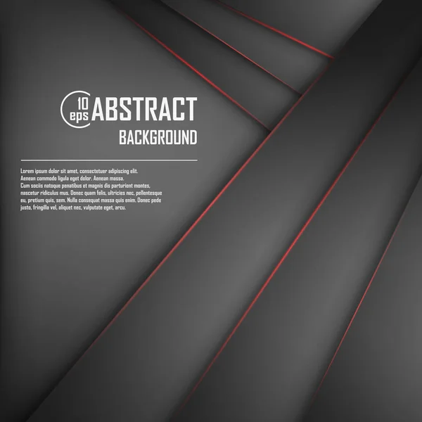 Fond abstrait de papier origami noir. Illustration vectorielle — Image vectorielle