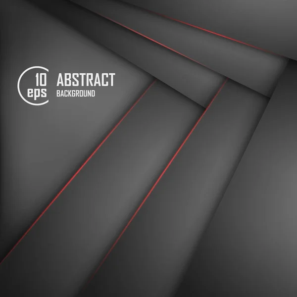 Fondo abstracto de papel de origami negro. Ilustración vectorial — Vector de stock