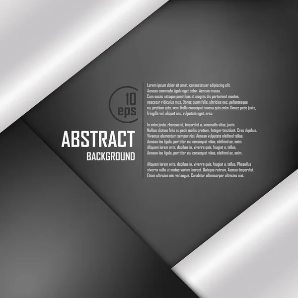 Abstrakter Hintergrund aus schwarzem Origami-Papier. Vektorillustration — Stockvektor
