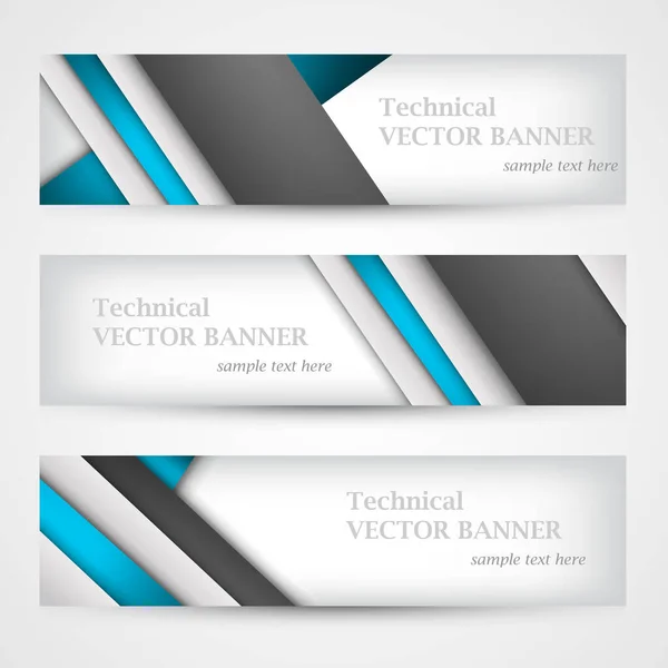 Set banners met lijnenpapier. template voor bedrijfsontwerp. — Stockvector