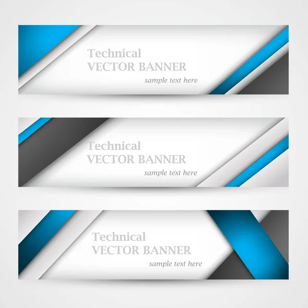 Conjunto de banners com papel de linhas. Modelo de design empresarial. — Vetor de Stock