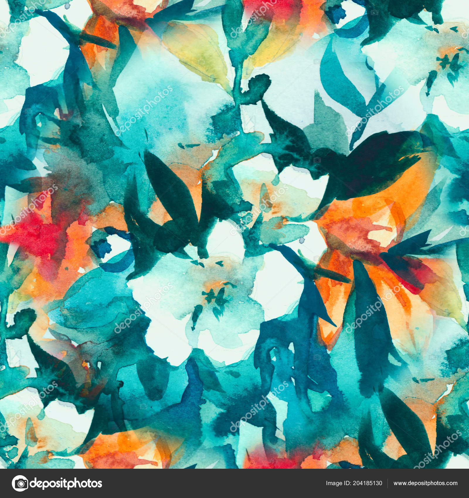 Padrao Sem Emenda De Aquarela Floral Flores Delicadas