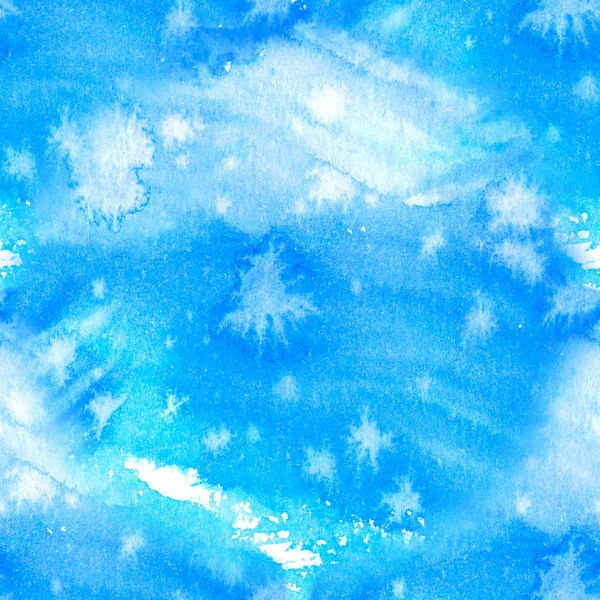 シームレスな抽象的なカラフルな水彩背景。抽象的な空と雲と手塗りインク シームレス パターン。水彩テクスチャ. — ストック写真
