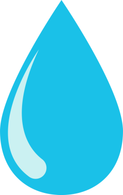 Canlı bir görüntü, izole edilmiş, parlak mavi bir su damlacığını siyah bir arkaplanda sergiliyor. Düşüşün pürüzsüz, yuvarlak bir şekli ve hafif bir yansıması var..