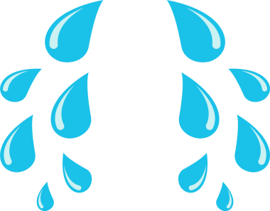 Siyahların arka planında simetrik mavi gözyaşı damlaları var. Gözyaşları parlaktır ve onlara derinlik veren ışığı yansıtır. Damlalar farklı boyutlarda..