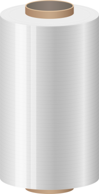 İki bronz kapağın üzerinde dikey odaklı plastik ambalaj malzemesi. Bu malzeme genellikle ambalaj, koruma ve ambalaj malzemeleri için kullanılır..