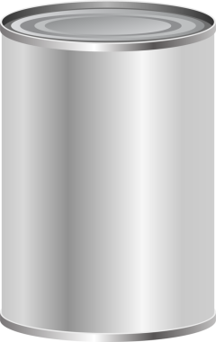 Silindirik metal bir kap sergilenmekte, pürüzsüz yüzeyler ve yansıtıcı gümüş bir kaplama içermektedir. Tasarım basitliği ve işlevsel depolama kapasitesini vurguluyor. Pratik tasarım sergiliyor.