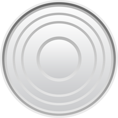 Genel, izole bir görünüm basit bir beyaz teneke konteynır içerir. Tasarım dairesel ögenin merkezine odaklanan eşmerkezli halkalardan oluşur..