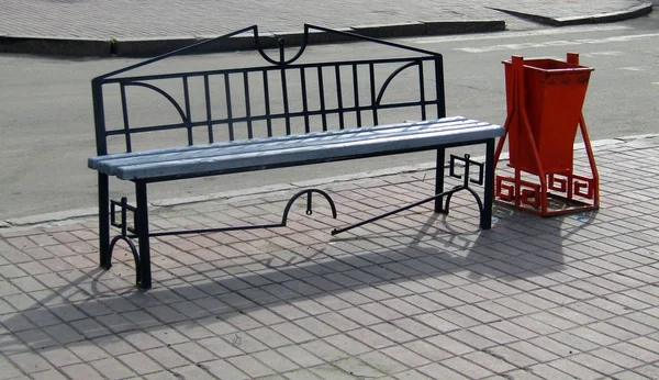 Banc Pour Repos Sortir Ensemble Banc Pour Reste Des Gens — Photo