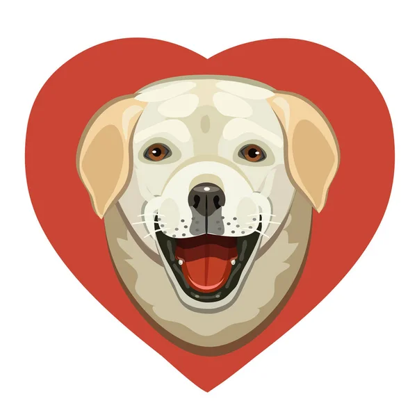 Love Dogs Labrador Love Dogs Labrador Good Friends Fun Smile — Stock Vector