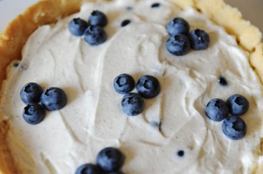 Yaban mersini yakın çekim doku arka plan ile cheesecake