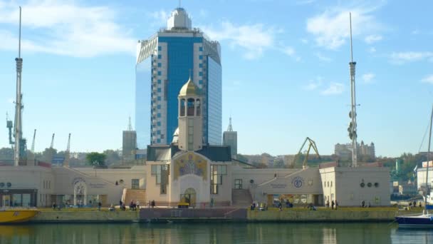 聖ニコラス教会、オデッサ、ウクライナ。2018 年 10 月 20 日 — ストック動画