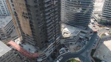 Dubai, Birleşik Arap Emirlikleri gökdelen binaların inşaat süreci