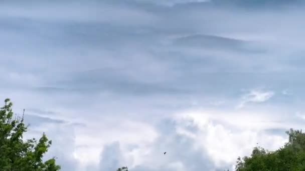 タイムラプス雲、灰色の雲の動き. — ストック動画