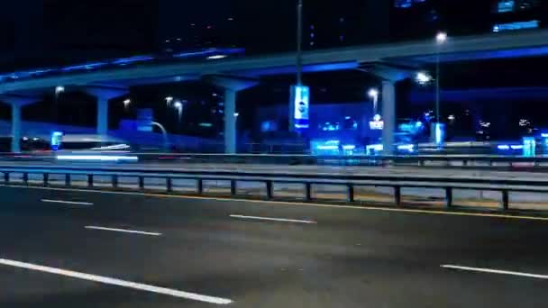 タイムラプスビデオモードでの集中的なトランスポートストリーム. — ストック動画